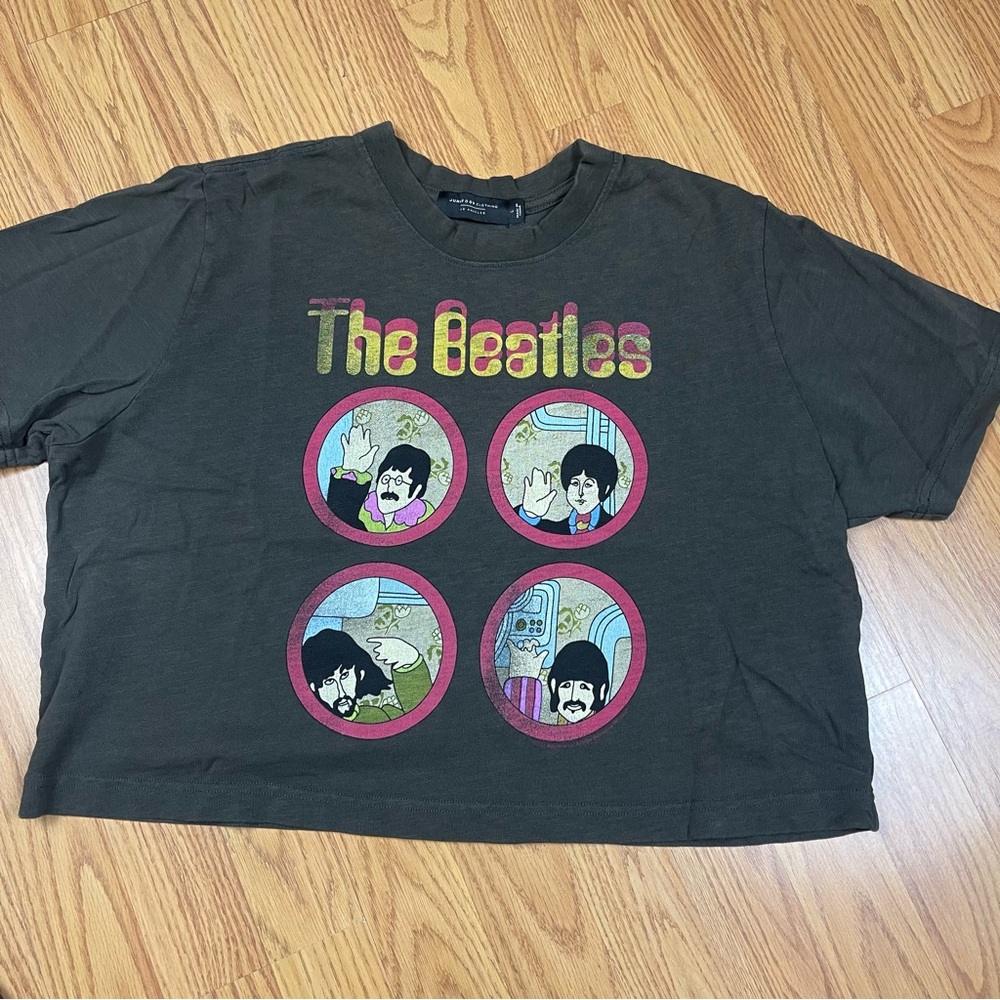 Junk Food Clothing Beatles Graphic Crop Top